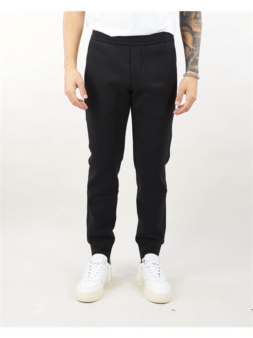 Pantaloni jogger in double jersey con tape logato Emporio Armani EMPORIO ARMANI | Pantalone | 6D1PK31JHSZ999